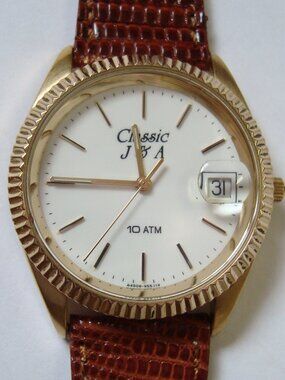 CLASSIC  J&A QUARTZ ,SWISS MOVEMENT 7 JEWELS,NEW BATTERY,RUN GREAT